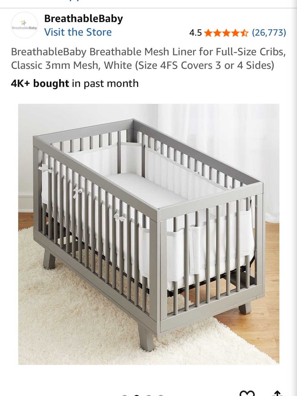 2 pack! White Mesh Bedding Protector - Breathable Mattress/Liner baby - Picture 6 of 7